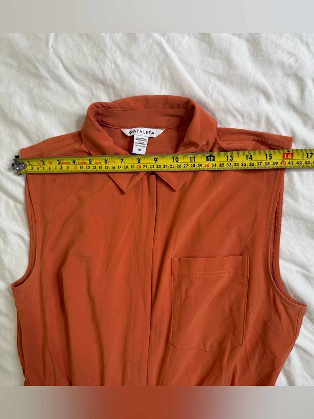 Athleta Terracotta Zip Front Romper Golf Travel Tennis Size 10 - Picture 12 of 15